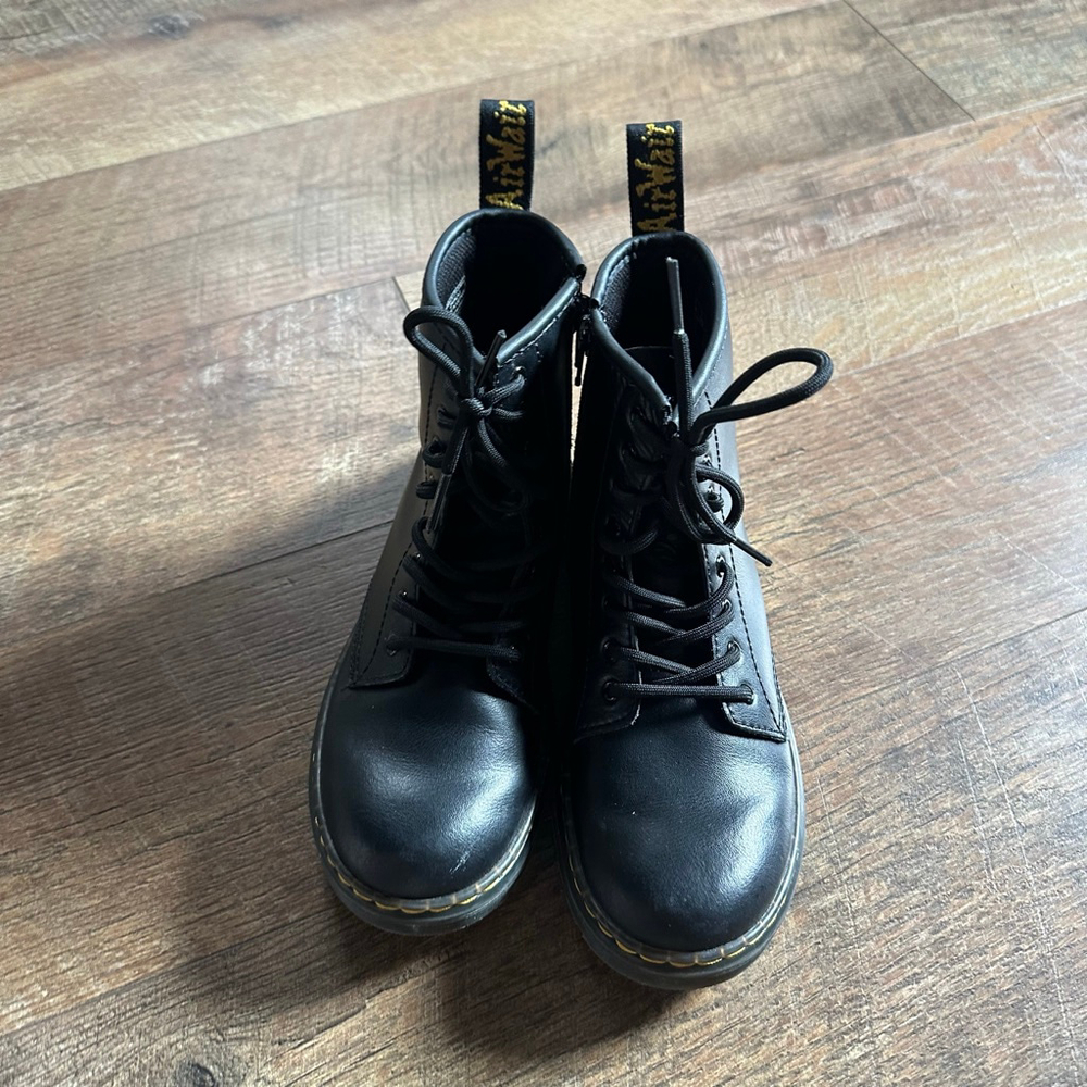 Dr. Martens 1460 Black Smooth Leather Lace Up Boots US 3 - Picture 4 of 16